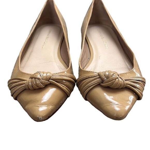 Loeffler Randall Women's Willow Flat with Mignon Knot in Tan Size 7 - Picture 2 of 8